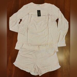 Emerson Road Light Pink giraffe Print Pajama Set XS-S-M